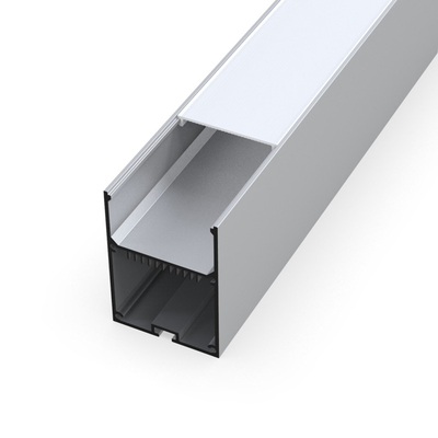 Il LED sospeso d'argento profila 55mm x 70mm per il soffitto del muro a secco