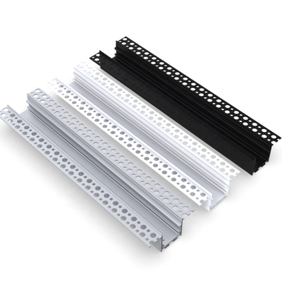Profilo dell'interno del pannello di carta e gesso LED, colore nero bianco d'argento della striscia del muro a secco LED
