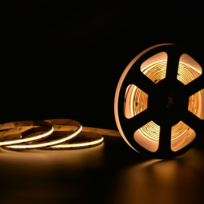 strisce della PANNOCCHIA LED di larghezza di 8mm, dc bianco caldo della striscia di 3000k LED 12 volt