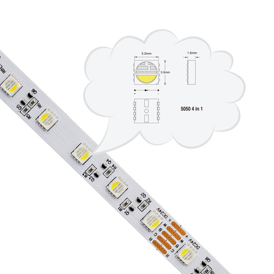 4 in 1 striscia di RGBW LED, luce di striscia di SMD 5050 RGB LED IP20 impermeabile IP67