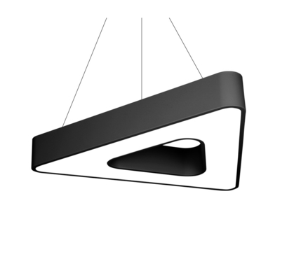 Luci lineari galvanizzate nere del LED, pendente lineare industriale del triangolo che accende OEM