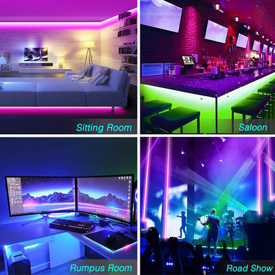 5050 lampade fluorescenti di RGB Inteligente LED 10 metri di Bluetooth APP di OEM di controllo