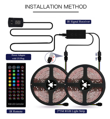 Le luci astute della striscia LED di Bluetooth hanno fissato il controllo di voce di musica di 5050 RGB