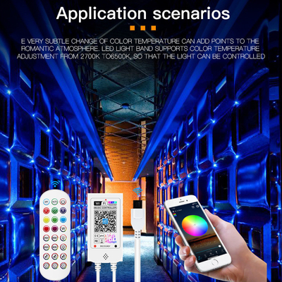 lampade fluorescenti del tester LED di 12V 5050 RGB 10 con controllo di sincronizzazione a distanza IP20