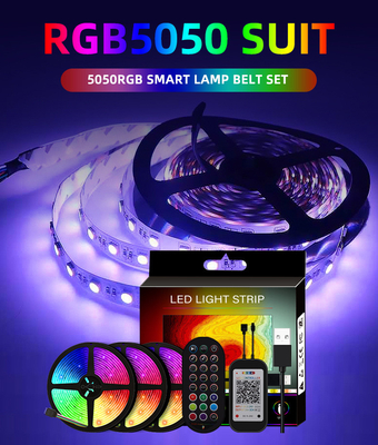 Colore di RGB delle lampade fluorescenti 5050 di USB 5V Inteligente LED per il certificato del CE del fondo della TV