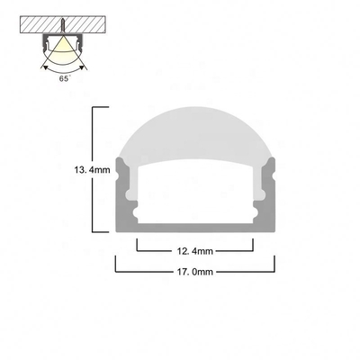 Profilo di alluminio montato espulso del LED, profilo flessibile della scala con l'OEM del LED