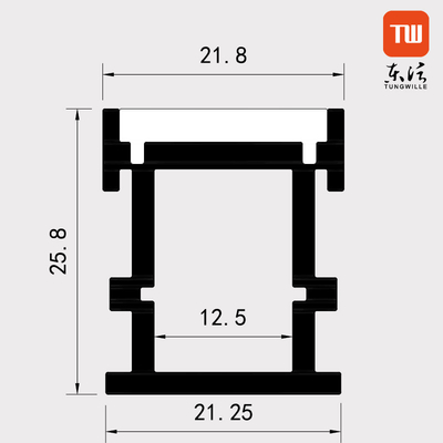 La striscia all'aperto del LED ha messo il profilo, Manica di alluminio messo 22×26Mm