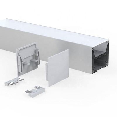 Profili di alluminio 80mm x 76mm delle lampade fluorescenti bianche d'argento del LED per il guardaroba