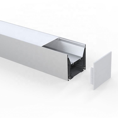 Profili di alluminio 80mm x 76mm delle lampade fluorescenti bianche d'argento del LED per il guardaroba