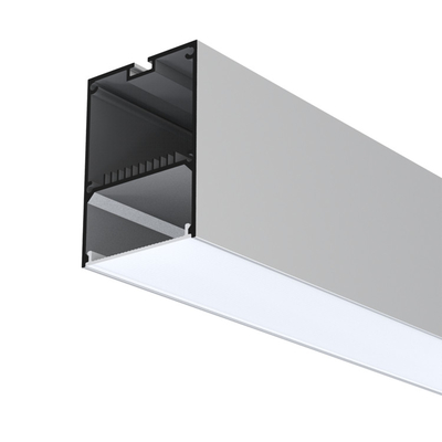 Il LED sospeso d'argento profila 55mm x 70mm per il soffitto del muro a secco