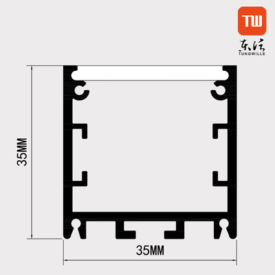 Profilo circolare di alluminio anodizzato del LED, profilo lineare di 35×35mm LED